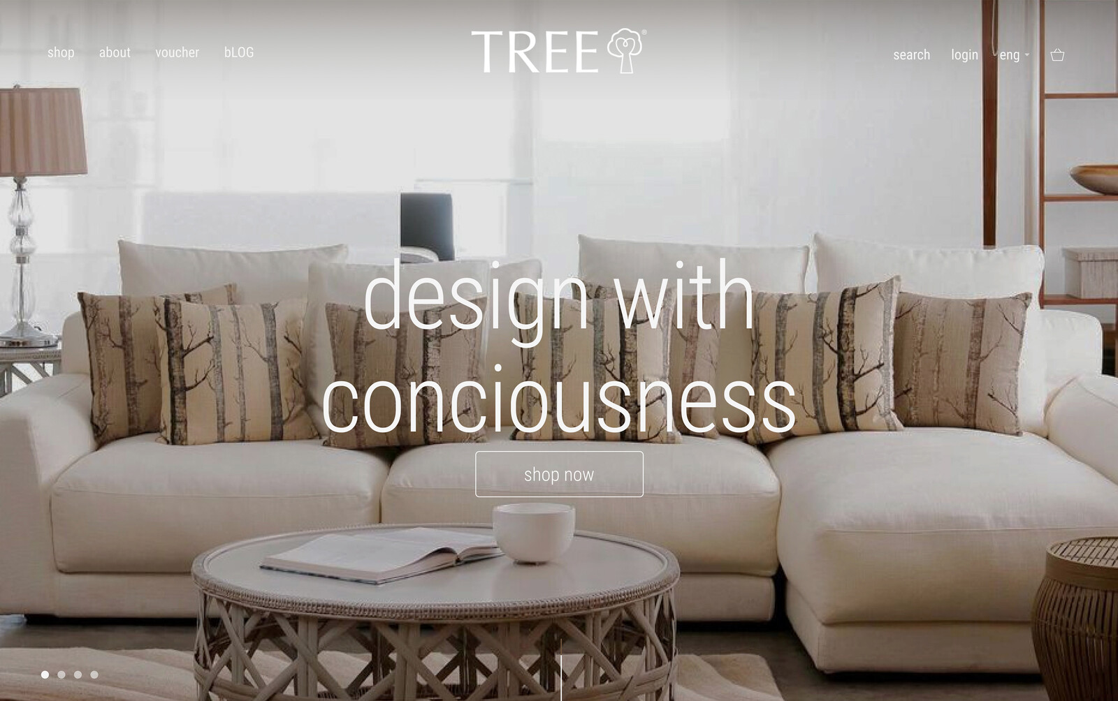 screenshot of Tree website project